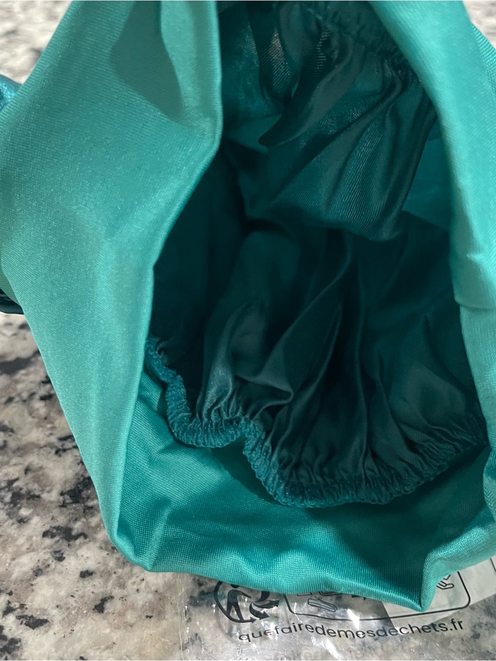 Satin Sleep Bonnet  - Emerald Green - Picture 8 of 8